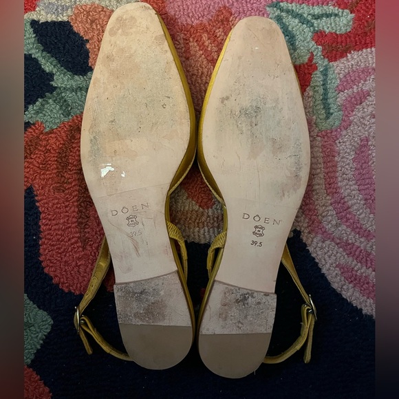 Doen Renata Slingback in Marigold Satin - Picture 5 of 8